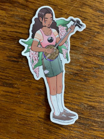Shell Ginger and Sanshin Girl Sticker
