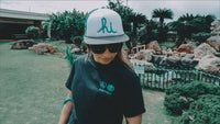 HI Script Trucker Hat - Tiffany Blue Bingata