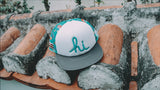 HI Script Trucker Hat - Tiffany Blue Bingata