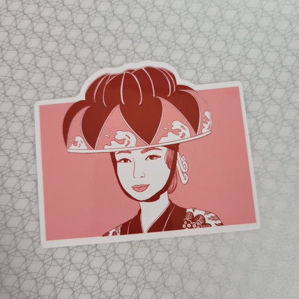 Hanagasa Girl Sticker