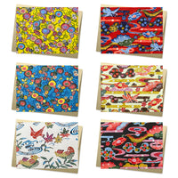 Washi Note Cards Okinawan Collection (assorted set of 6)